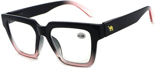 Cammello Ochelari de citit pentru femei +1.75 de culoare Neagră 25301-black-pink-175_36395