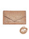 Geantă De Mână Plic Strass Bronz