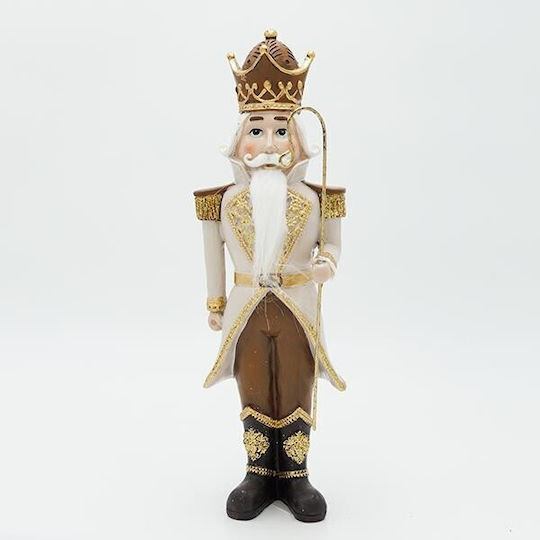 Magic Weihnachts-Nussknacker Beige Aus Polyresin, Höhe 30,5 cm