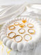 Women's Set of Gold-Plated Steel Rings