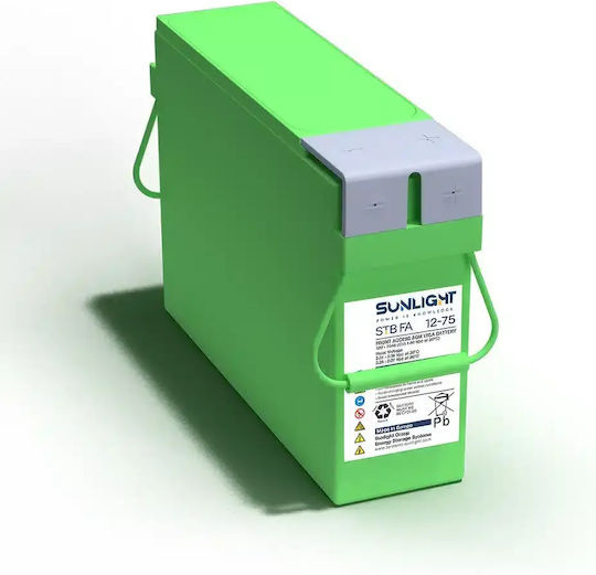 SunLight Vrla Μπαταρία UPS με Χωρητικότητα 75Ah και Τάση 12V