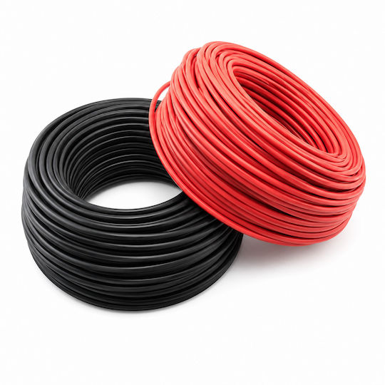 Set Cabluri Solare 2 × 10 M 1 × 4 Mm² cu Conductor Flexibil din Aliaj de Aluminiu Roșu Negru – Cobi Smart