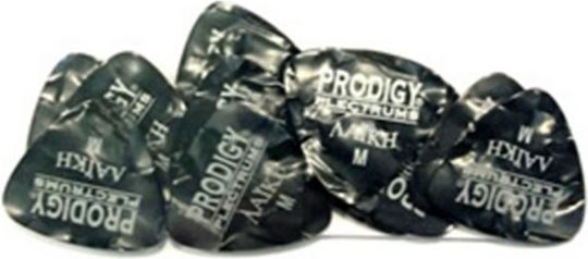 Prodigy Bouzouki, Tzouras and Baglamas Picks Folk Medium Black Pearl Set of 12pcs