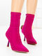 Fuchsiafarbene Damen-Stiefeletten