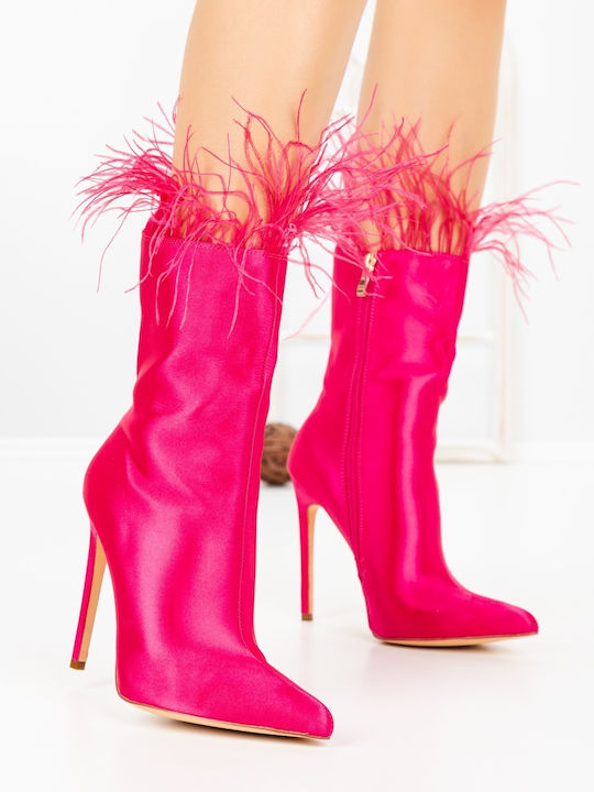 Damen-Stiefeletten Fuchsia