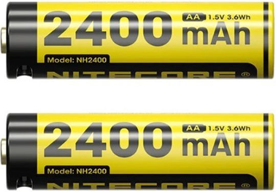 NiteCore Επαναφορτιζόμενες Μπαταρίες AA 2400mAh 1.5V 2τμχ