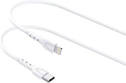 3mk Hyper N-series Кабел USB-C M към Lightning M 0.5 M 25 W Бял