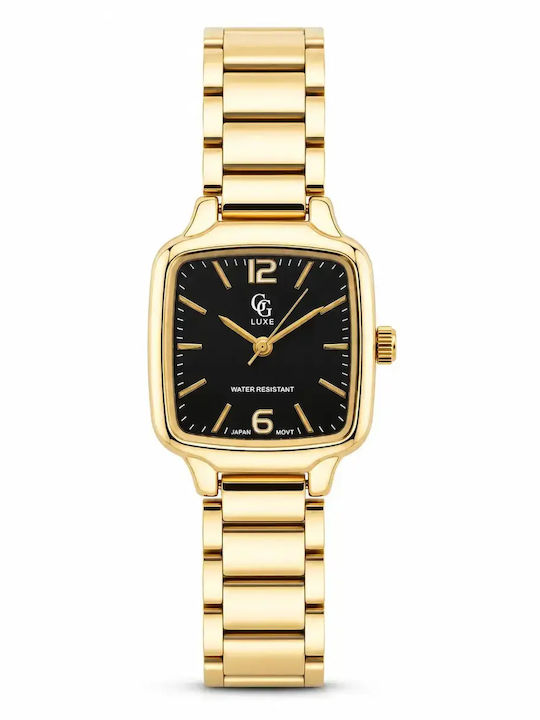 GG Luxe Opaline Ceas de Damă 26 mm cu Baterie și Brățară din Oțel Auriu