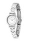 Women's 24mm Battery-Powered Watch with Silver Stainless Steel Bracelet
