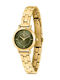 Women's 24mm Battery-Powered Watch with Gold Metal Bracelet