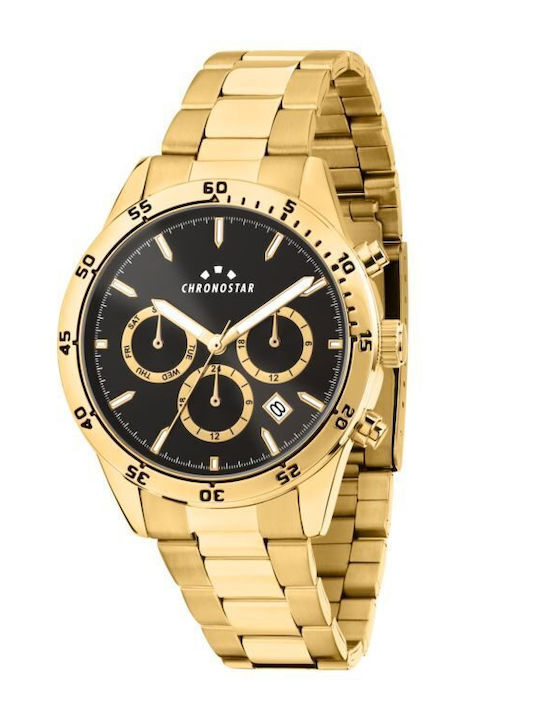 Mul Women's Watch 40mm Battery Chronograph with Gold Metal Bracelet