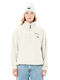 Χειμερινή Γυναικεία Fleece Μπλούζα με Φερμουάρ Clay White