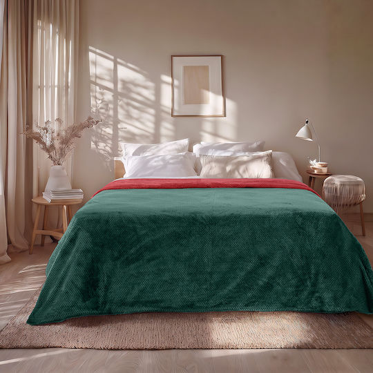 Beauty Home Art 11601 Double Fleece Blanket 220x240cm Green, Red