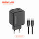 Amaya Încărcător cu Port USB-C și Cablu USB-C - USB-C 25W Negru (E112CC)