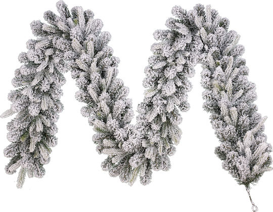 Edelman Grimshaw Snowy Plastic Green Christmas Garland