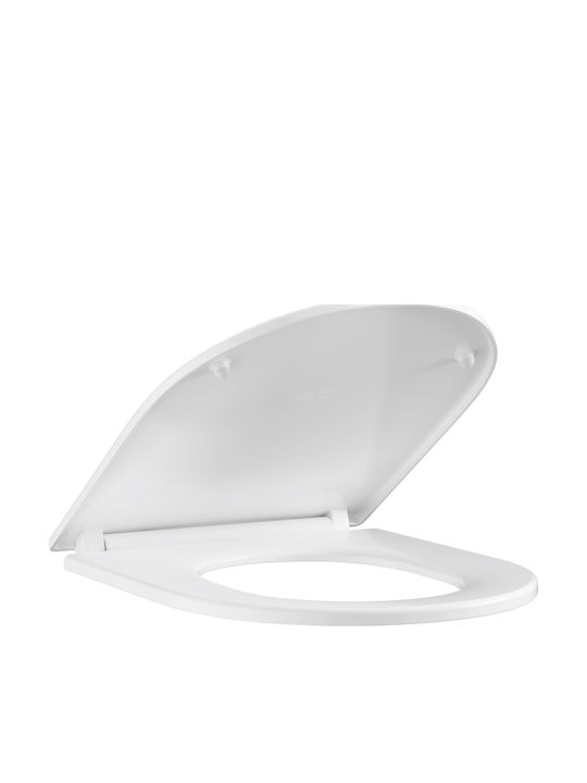 Grohe Тоалетна седалка Slim с Плавно Затваряне от Бяла Пластмаса