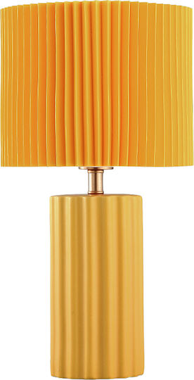 Liberta Ceramic LED Table Lamp with Yellow Shade and Base