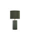 Liberta Ceramic LED Table Lamp with Green Shade and Base