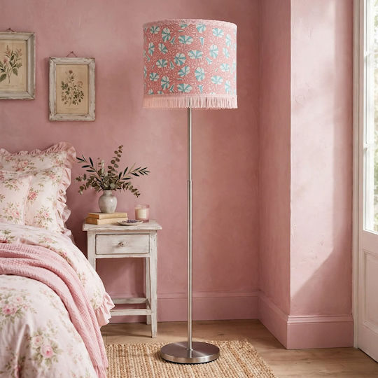 Pink Cone Floor Lamp with E27 Bulb Socket Pink