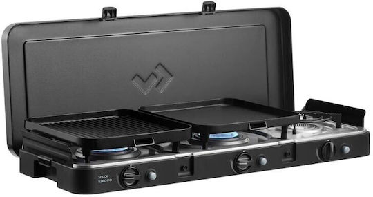 Cadac 3 Cook Turbo FFD Deluxe Настолен Газов Котлон с Три Горелки Черен