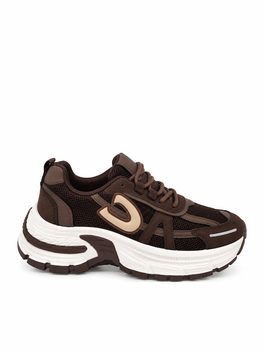 Plato Adidași Chunky pentru Femei Maro
