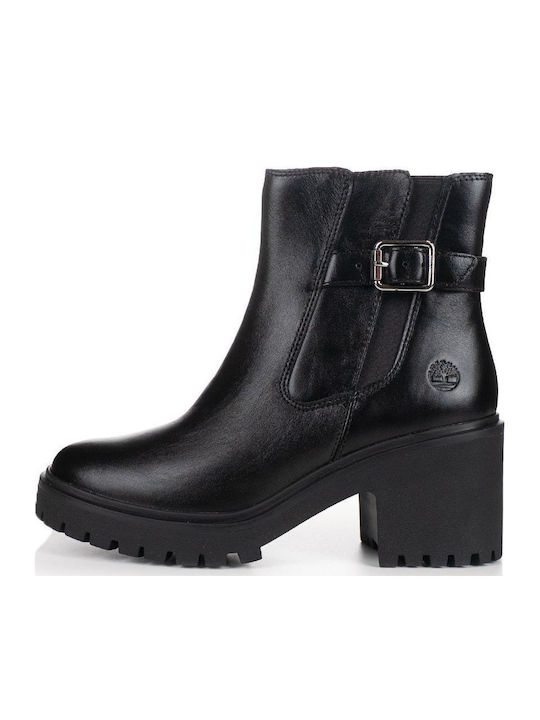 Black Leather Women's Chelsea Ankle Boots