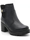 Black Leather Women's Ankle Boots