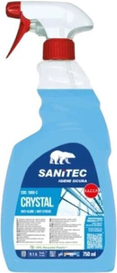 Sanitec Crystal Vetri Lichid Profesional Pentru Curățarea Geamurilor 6x750ml