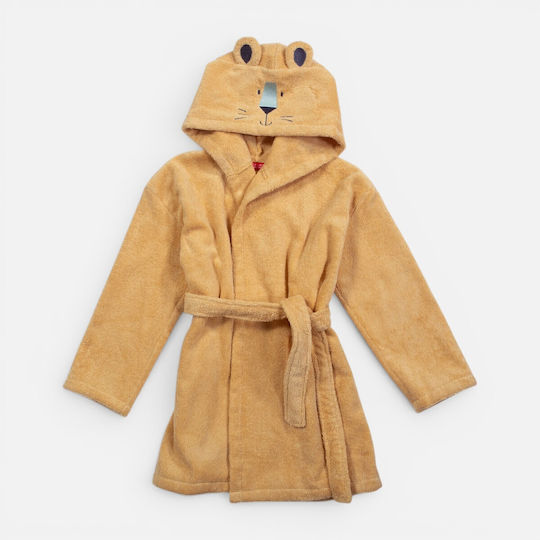 Nef-Nef Homeware Kids’ Bathrobe Wild Company Yellow with Hood