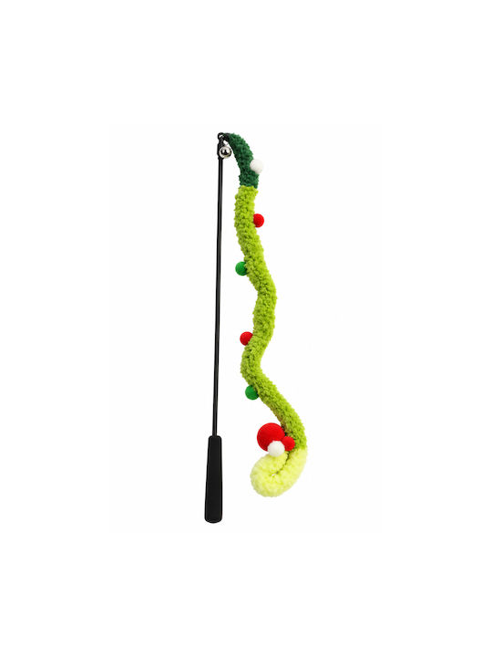 Denik Pets Cat Toy Stick 41cm Green Tassels