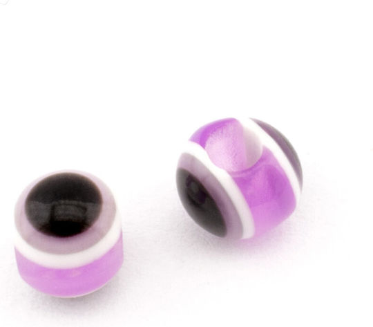 Πλαστικο Ματι 6mm Διαφανο Λιλα 200 Τεμ