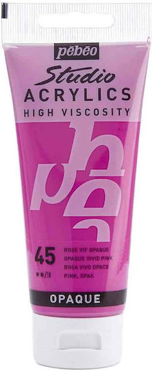 Studio Acrylic Paint Studio Acrylics 100ml Pébéo 45 Opaque Vivid Pink