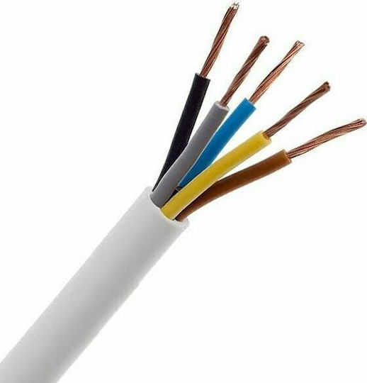 Flexible Cables H05vv-f 5x1.5mm White 50 Tmx 150-10022 Eurolamp