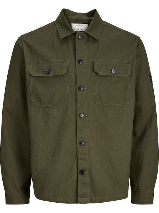 Jack & Jones Jcofusion Βαμβακερό Πουκάμισο Relaxed Fit Σκουρο Πρασινο