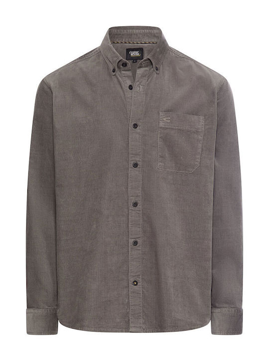 Camel Active Corduroy Shirt Regular Fit Grey
