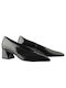 Schwarze Pumps aus Lackleder mit Mittelhohem Absatz