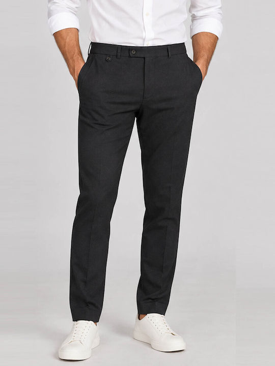 Herren Chinohose Slim Fit Dunkelgrau