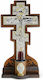 Elektrische Vigilöl-Lampe Kreuz mit Gekreuzigtem 11,5 × 25 cm