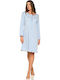 Clio Lingerie Maternity & Breastfeeding Nightgown Light Blue