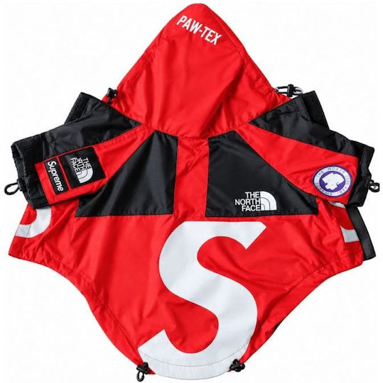 Denik Pets Red Flame Waterproof / Windproof Dog Coat with Hood Red Small / XXXXLarge with Back Length 60 cm