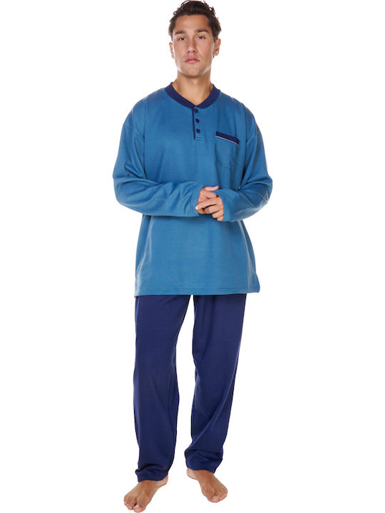 Comfort Pijama Bărbătească de Iarnă Petrol