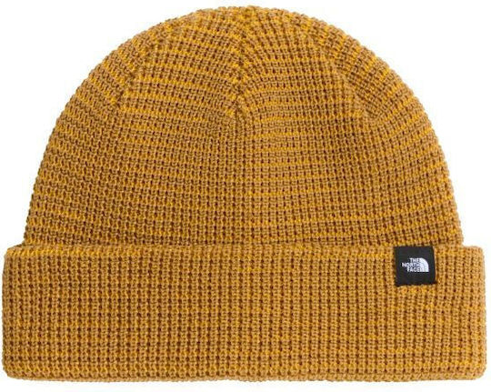 Fisherman Beanie Unisex Knitted Beanie in Yellow