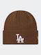 LA Dodgers Unisex Knitted Beanie in Brown