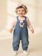 Kinderbekleidungsset mit Latzhose 2-tlg. Rosa