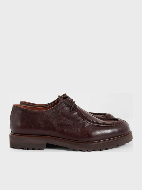 Leather Men's Moccasins in Brown