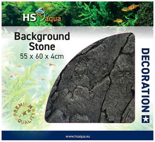 Fundal 3D Texturat pentru Acvariu HS Aqua Background Stone Anthracite 55x60x4 Cm