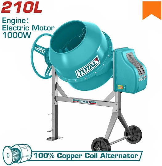 Total Betonieră Electrică 1000 W 210 l
