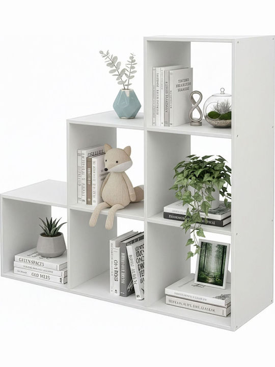 Bibliotecă Albă 97,5x29x97,5 cm