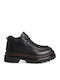 Damen-Oxfords aus Leder in schwarzer Farbe