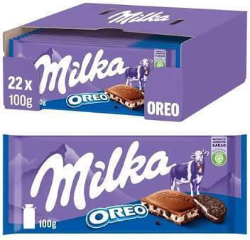 Milka Σοκολάτα Γάλακτος Oreo 100gr 22τμχ